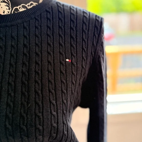 Tommy Hilfiger Blue Cable Knit Sweater - Picture 6 of 8